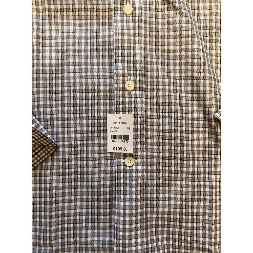 Jos. A. Bank Reserve 100% Egyptian Cotton Tailored Fit Dress Shirt Men Sz L 17 - Picture 4 of 11